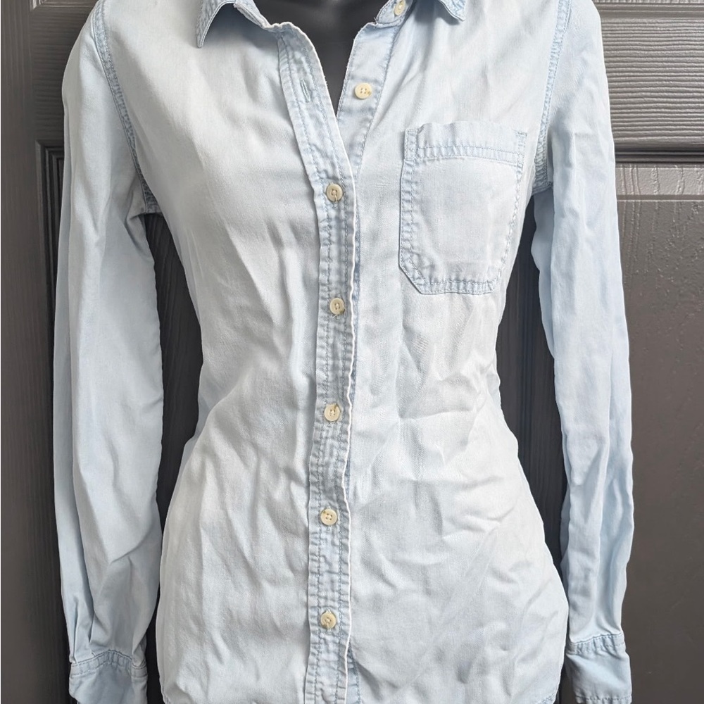 Missimo Fauc Denim super soft Light Blue Button-Up Shirt